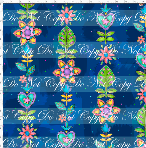 CATALOG - PREORDER R59 - Small World - Flowers on Navy - LARGE SCALE