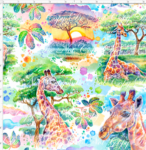 CATALOG - PREORDER R61 - Watercolor Animals - All Giraffes - REGULAR SCALE