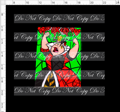CATALOG - PREORDER R67 - Stained Glass Villains - Panel - Queen - ADULT
