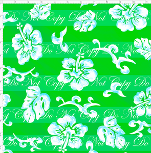CATALOG - PREORDER R69 - Tiki Room - Floral - Green - LARGE SCALE