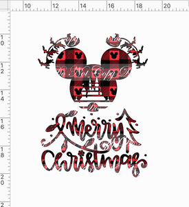 CATALOG - PREORDER -  Christmas Elements - Merry Xmas with Castle - Panel - White - ADULT