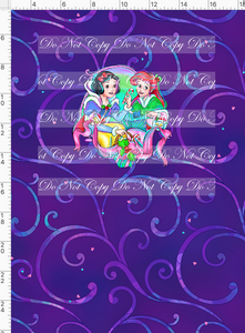 CATALOG - PREORDER - Holiday Princess Cheer - Mermaid and Snow - Panel - Purple - CHILD