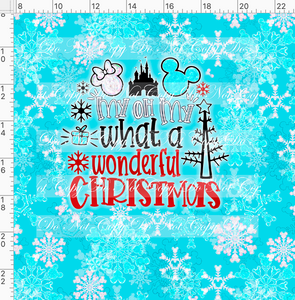 CATALOG - PREORDER -  Christmas Elements - My Oh My - Panel - Blue - ADULT