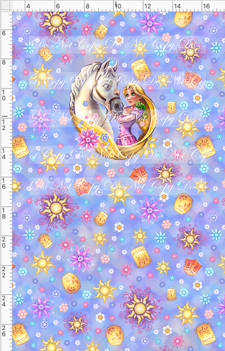 CATALOG - PREORDER R74 - Flower Gleam and Glow - Panel - Horse - Violet - CHILD