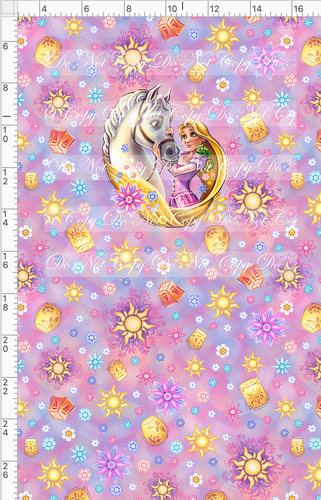 CATALOG - PREORDER R74 - Flower Gleam and Glow - Panel - Horse - Pink - CHILD
