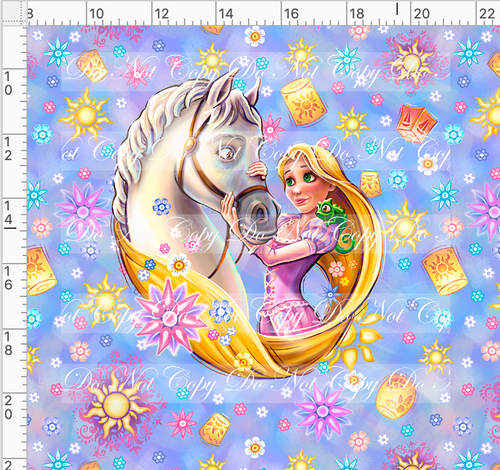 CATALOG - PREORDER R74 - Flower Gleam and Glow - Panel - Horse - Violet - ADULT