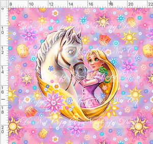 CATALOG - PREORDER R74 - Flower Gleam and Glow - Panel - Horse - Pink - ADULT