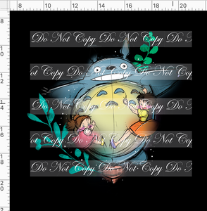 CATALOG - PREORDER R77 - Totoro - Spin Toto - Panel - Black - ADULT