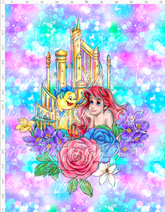 CATALOG - PREORDER R85 - Princess Castles - Adult Blanket Topper - Mermaid Princess