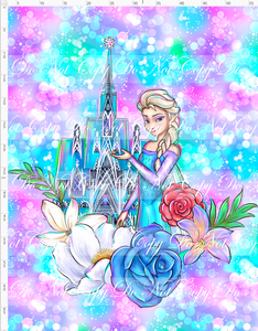 CATALOG - PREORDER R85 - Princess Castles - Adult Blanket Topper - Frozen Princess