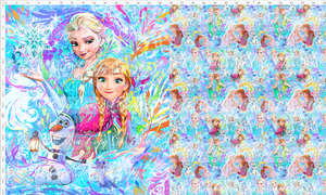 CATALOG - PREORDER R85 - Artistic Ice Sisters - Toddler Blanket Topper