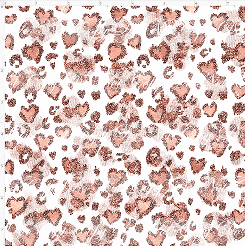PREORDER - Rose Gold Mouse - Leopard Hearts - White  - SMALL SCALE