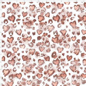 PREORDER - Rose Gold Mouse - Leopard Hearts - White  - REGULAR SCALE