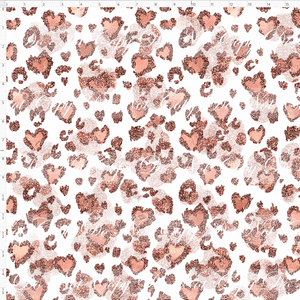 PREORDER - Rose Gold Mouse - Leopard Hearts - White  - LARGE SCALE