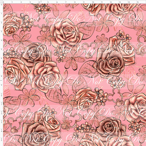 PREORDER - Rose Gold Mouse - Floral - Pink - LARGE SCALE