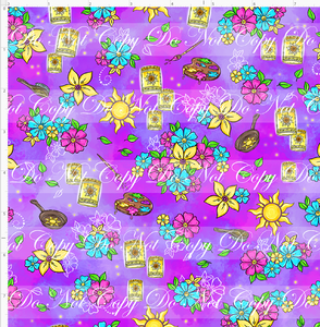 CATALOG - PREORDER R94 - Sundrop Flower - Coordinate - Purple - SMALL SCALE
