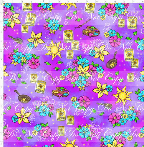 Retail - Sundrop Flower - Coordinate - Purple - LARGE SCALE
