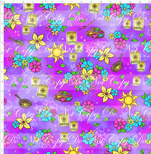 CATALOG - PREORDER R94 - Sundrop Flower - Coordinate - Purple - LARGE SCALE