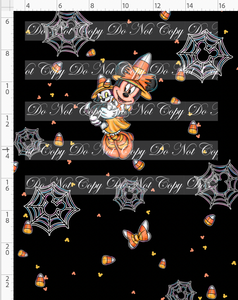 CATALOG - PREORDER - Candy Corn Mouse - Panel - Mouse and Cat - Black - CHILD