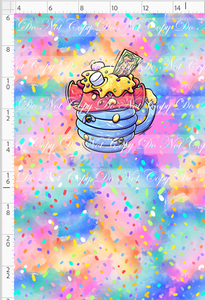 CATALOG - PREORDER - Hot Cocoa - Panel - Colorful - Bear Cup - CHILD