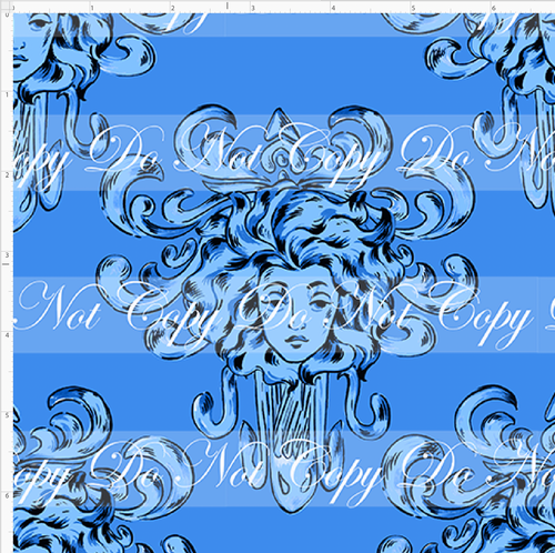 CATALOG - PREORDER R95 - Haunted Toile - Leota - Blue - LARGE SCALE