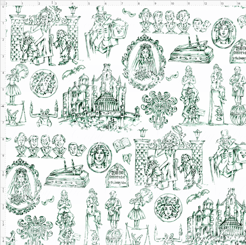 CATALOG - PREORDER R95 - Haunted Toile - Main - Green - LARGE SCALE