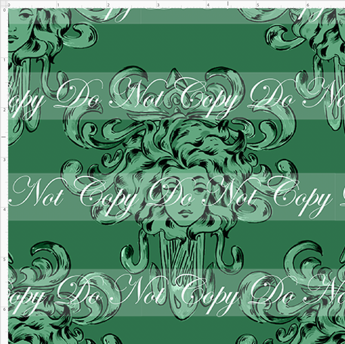 CATALOG - PREORDER R95 - Haunted Toile - Leota - Green - LARGE SCALE