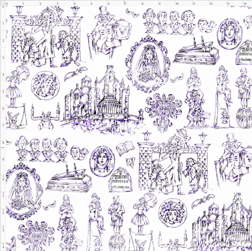 CATALOG - PREORDER R95 - Haunted Toile - Main - Purple - LARGE SCALE