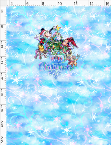 PREORDER - Winter Wonderland on Main Street - Panel - Mouse with Words- CHILD