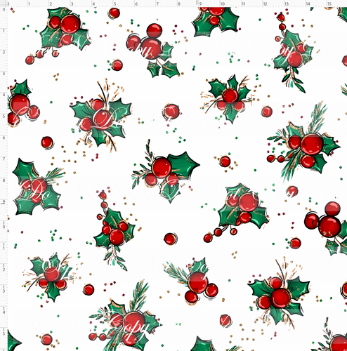 CATALOG - PREORDER - Christmas Mouse Classic - Holly - White - LARGE SCALE
