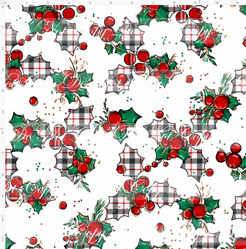 CATALOG - PREORDER - Christmas Mouse Classic - Holly - White Large Plaid - REGULAR SCALE