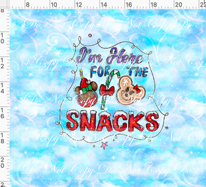 CATALOG - PREORDER - Christmas Mouse Favorite Doodles - Panel - Blue - Snacks - ADULT
