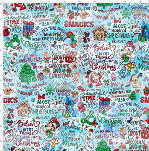 CATALOG - PREORDER - Christmas Mouse Favorite Doodles - Main - Blue - MINI SCALE