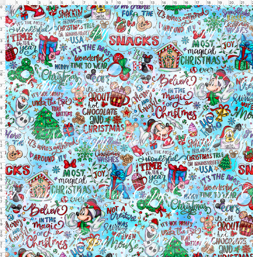 CATALOG - PREORDER - Christmas Mouse Favorite Doodles - Main - Blue - LARGE SCALE