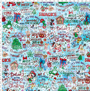 CATALOG - PREORDER - Christmas Mouse Favorite Doodles - Main - Blue - LARGE SCALE