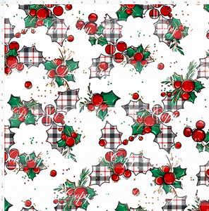 Retail - Christmas Mouse Classic - Holly - White Large Plaid - LARGE SCALE