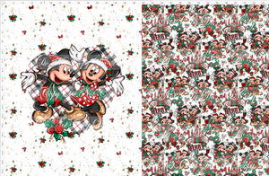 CATALOG - PREORDER - Christmas Mouse Classic - Toddler Blanket Topper - Plaid Heart