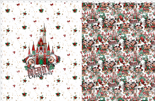 CATALOG - PREORDER - Christmas Mouse Classic - Toddler Blanket Topper - Merry Christmas