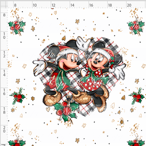 CATALOG - PREORDER - Christmas Mouse Classic - Panel - Plaid Heart - ADULT