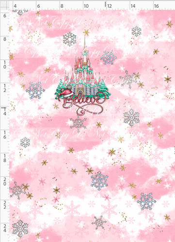 CATALOG - PREORDER - Advent Christmas Collection - Panel - Pink - Believe - CHILD