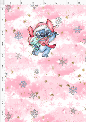 CATALOG - PREORDER - Advent Christmas Collection - Panel - Pink - Blue Guy - CHILD