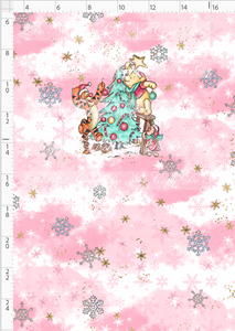 CATALOG - PREORDER - Advent Christmas Collection - Panel - Pink - Bear Crew - CHILD