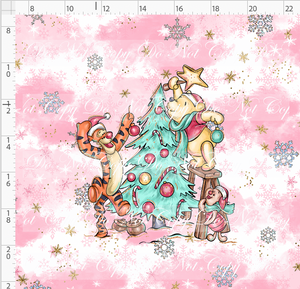 CATALOG - PREORDER - Advent Christmas Collection - Panel - Pink - Bear Crew - ADULT