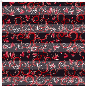 CATALOG - PREORDER R103 - A Mouse Love Story - Mouse Heart Swirls - Red Black - SMALL SCALE
