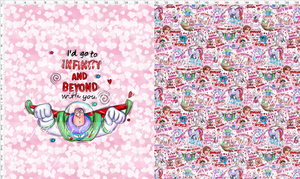 CATALOG - PREORDER R103 - Valentine Mouse Doodles - Toddler Blanket Topper - Infinity