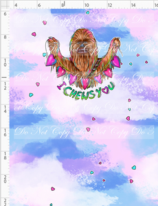 Retail - Valentine Star Doodles - Panel - Pink - Chews - CHILD