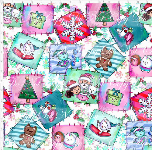 CATALOG - PREORDER - Catabulous Christmas - Quilt - White - LARGE SCALE