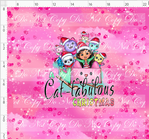 Retail - Catabulous Christmas - Panel - Words - Pink - ADULT