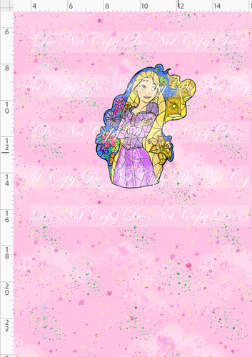 Retail - Stained Glass - Golden Flower - Pink - Princess Lanterns - Panel - CHILD