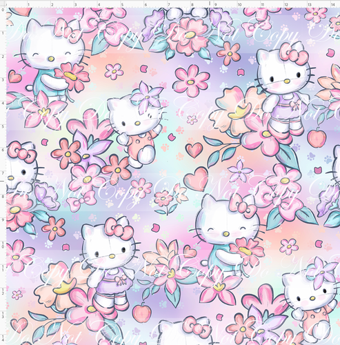 CATALOG - PREORDER R113 - Kitty Floral - Main - Colorful - LARGE SCALE